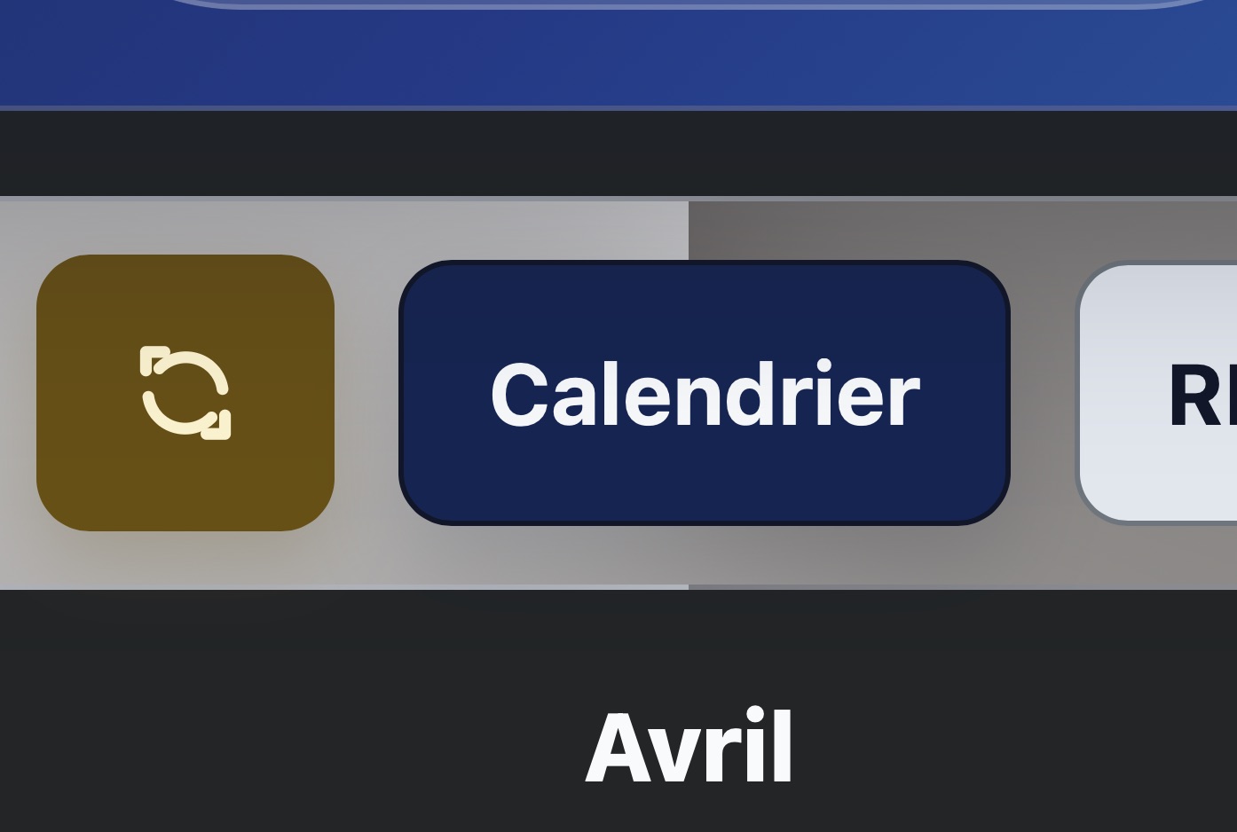Interface CutCall affichée sur tablette